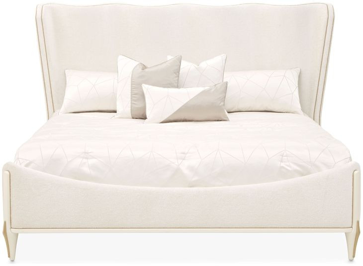 Terravista Creamy Pearl Upholstered Panel Bedroom Set