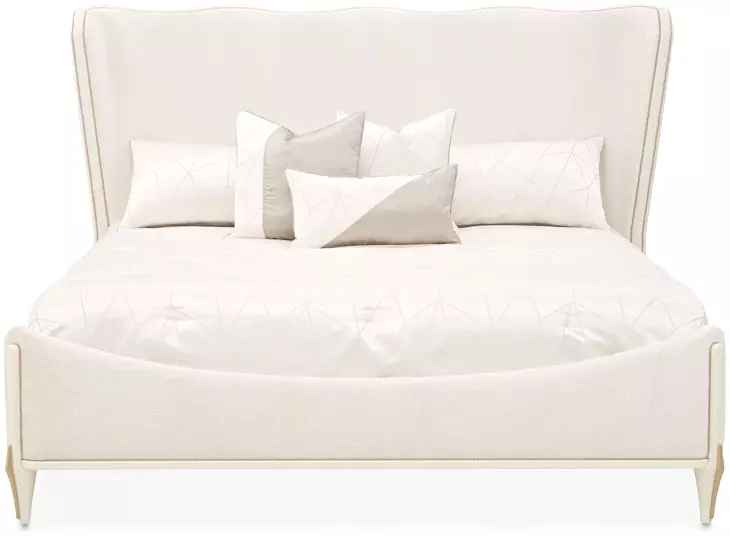 La Terrazza Creamy Pearl Upholstered Panel Bedroom Set
