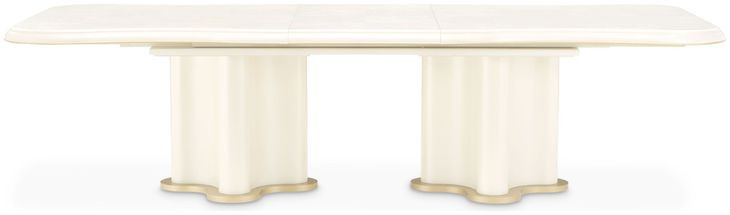 La Terrazza Creamy Pearl 141" Extendable Rectangular Dining Table