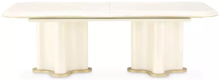 La Terrazza Creamy Pearl 141" Extendable Rectangular Dining Table