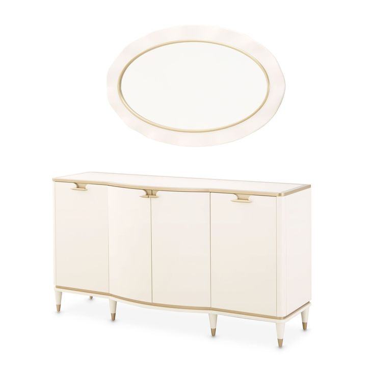 La Terrazza Creamy Pearl 4 Door Sideboard