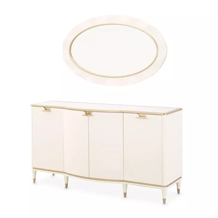 La Terrazza Creamy Pearl 4 Door Sideboard