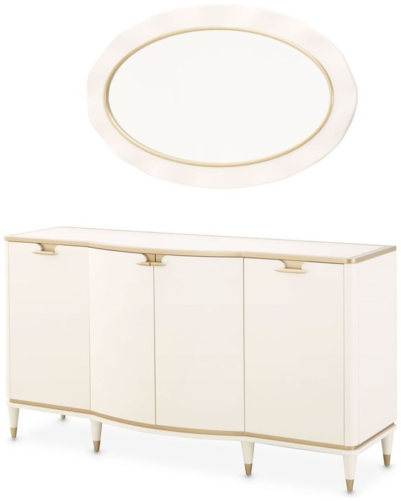 La Terrazza Creamy Pearl Extendable Rectangular Dining Room Set