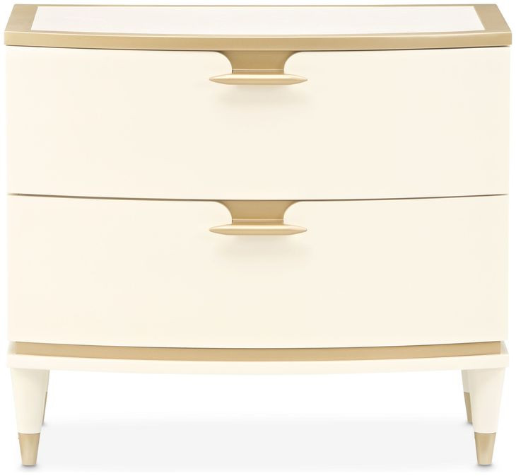La Terrazza Creamy Pearl 2 Drawer Large Nightstand