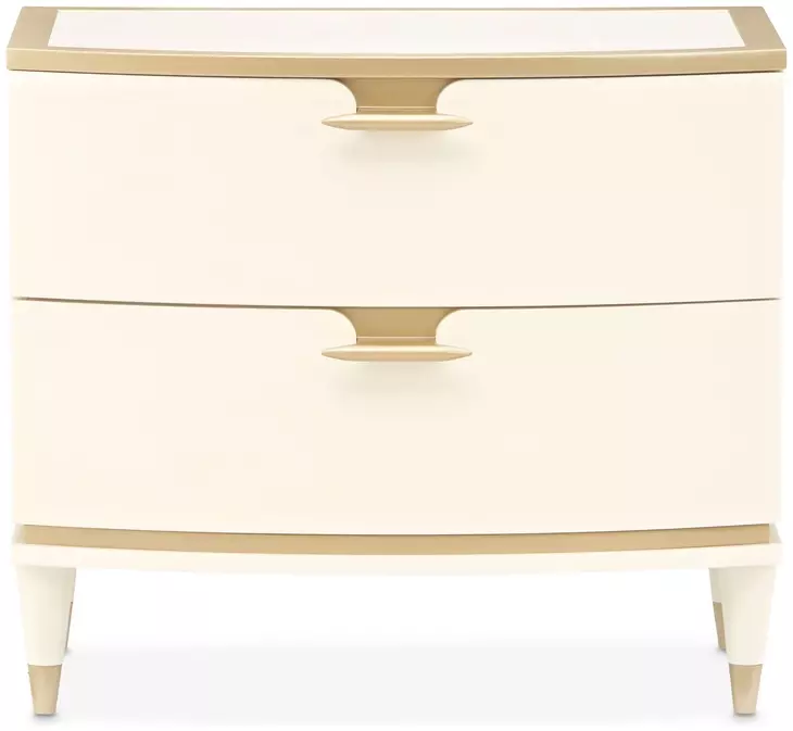 La Terrazza Creamy Pearl 2 Drawer Large Nightstand