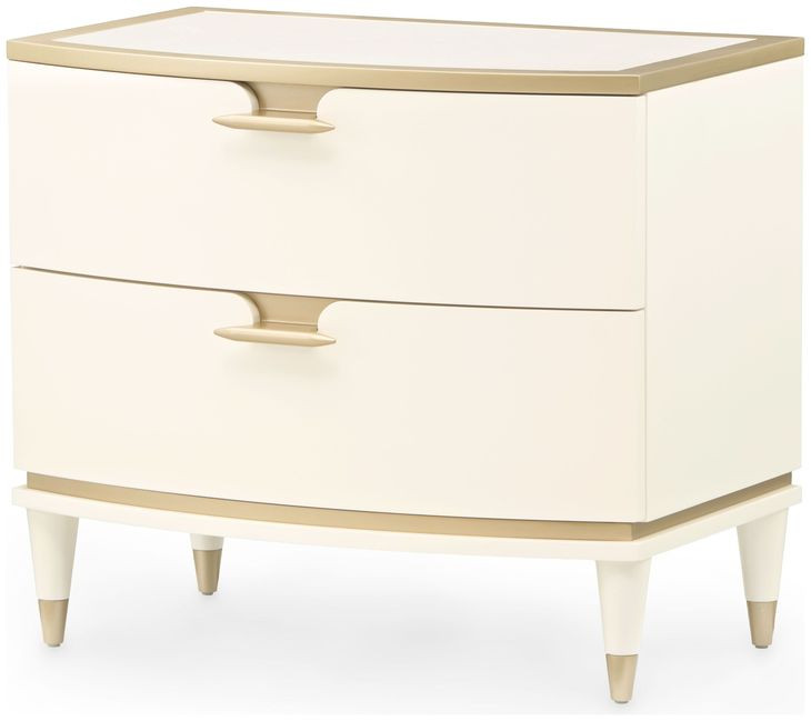 La Terrazza Creamy Pearl 2 Drawer Large Nightstand