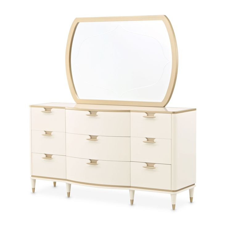 La Terrazza Creamy Pearl 9 Drawer Dresser
