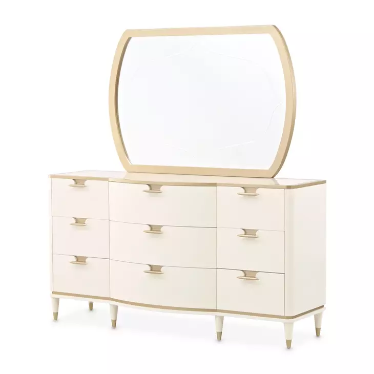 La Terrazza Creamy Pearl 9 Drawer Dresser
