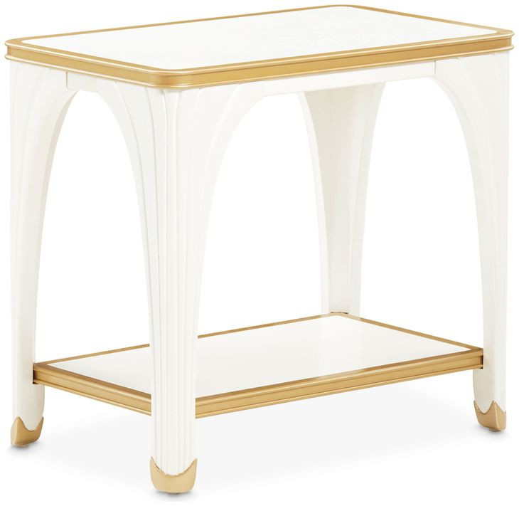 Terravista Creamy Pearl Rectangular End Table