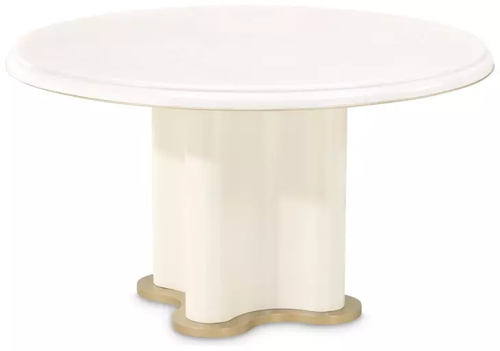 La Terrazza Creamy Pearl Round Dining Room Set
