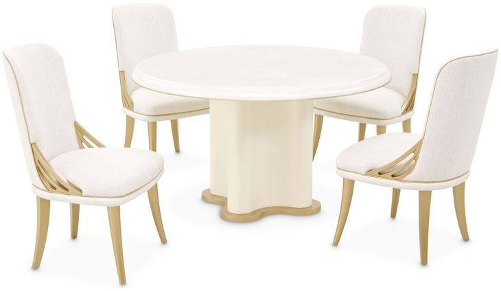 Terravista Creamy Pearl Round Dining Room Set