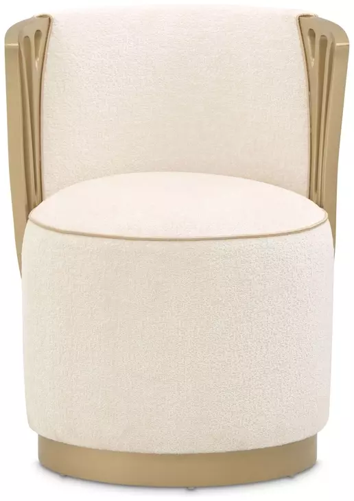 La Terrazza Creamy Pearl Upholstered Vanity Chair