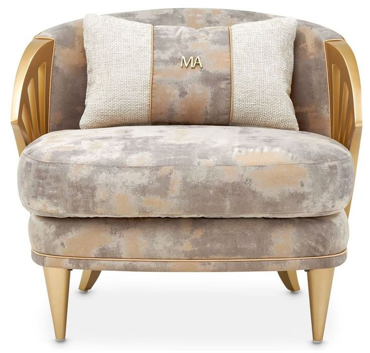 La Terrazza Light Champagne and Cappuccino Accent Chair