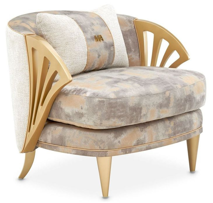 La Terrazza Light Champagne and Cappuccino Accent Chair
