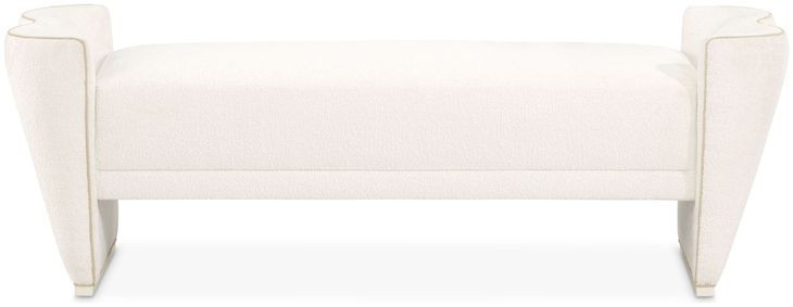 Terravista Creamy Pearl Upholstered 66" Bed Bench