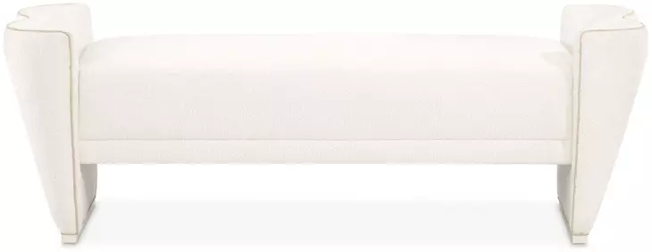 La Terrazza Creamy Pearl Upholstered 66" Bed Bench