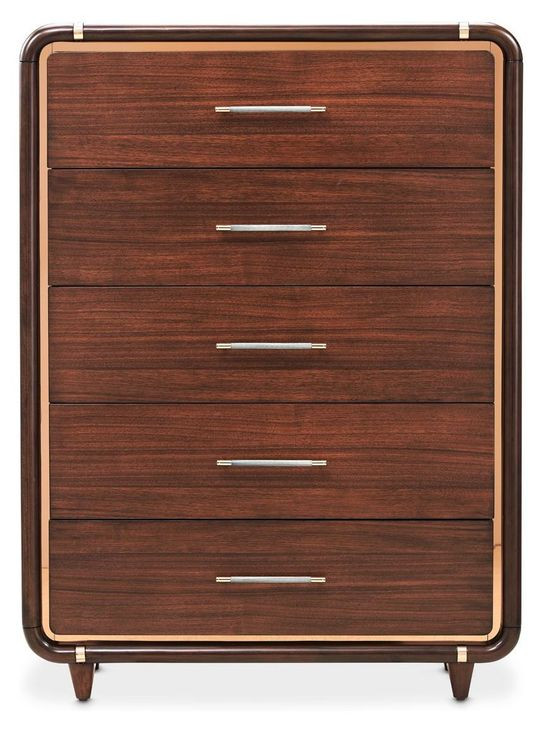 Parkstead Umber 5 Drawer Gentlemen's Chest