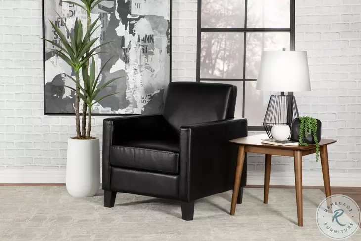 Julio Black Accent Chair 