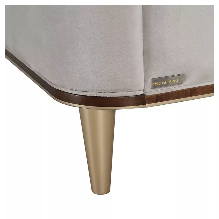 Houston Porcini and Walnut Eastern King Upholstered Panel Bed with USB Charging