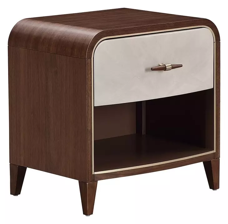 Houston Walnut 1 Drawer Nightstand