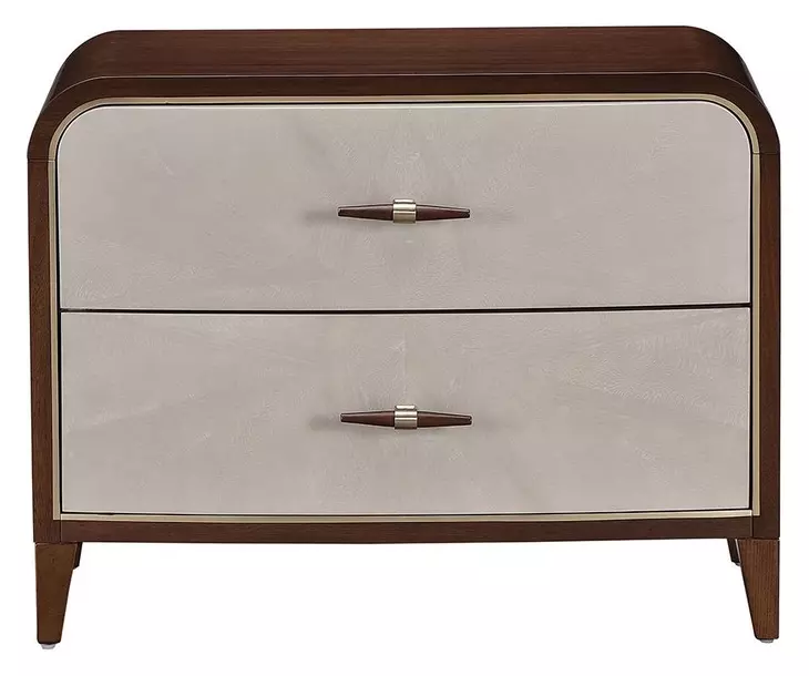 Houston Walnut 2 Drawer Nightstand