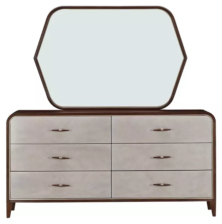 Houston Walnut Dresser with Mirror
