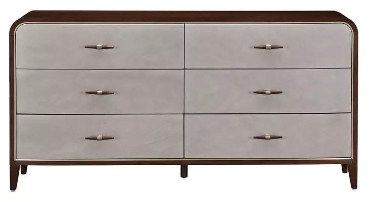 Houston Walnut 6 Drawer Dresser