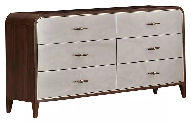 Houston Walnut 6 Drawer Dresser