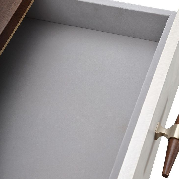 Westhaven Walnut 2 Drawer Vanity Table with Mirror