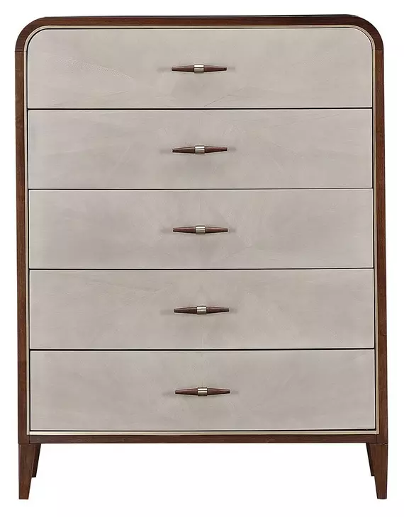 Houston Walnut 5 Drawer Chest
