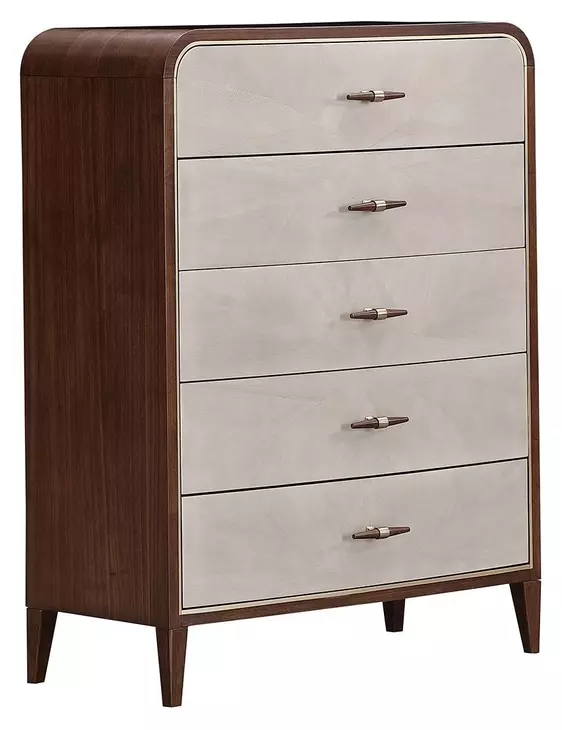 Houston Walnut 5 Drawer Chest