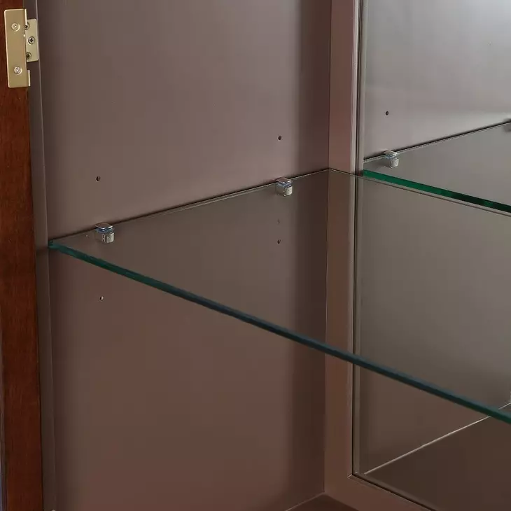Houston Walnut 2 Drawer Display Cabinet with LED Lighting