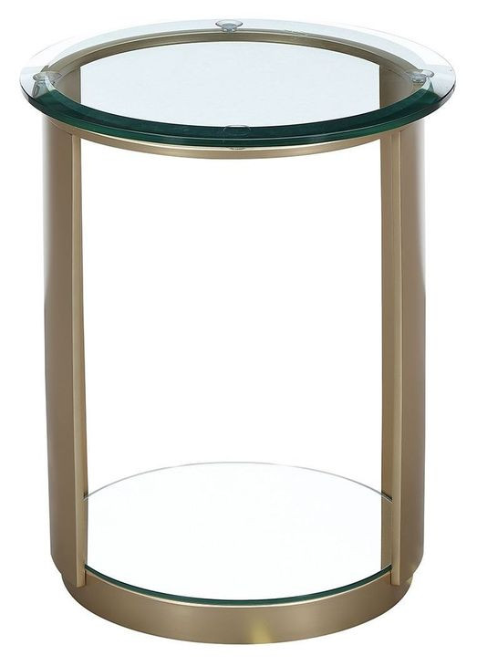 Westhaven Brushed Gold Round End Table