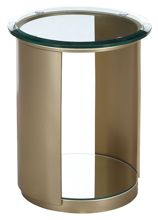 Westhaven Brushed Gold Round End Table