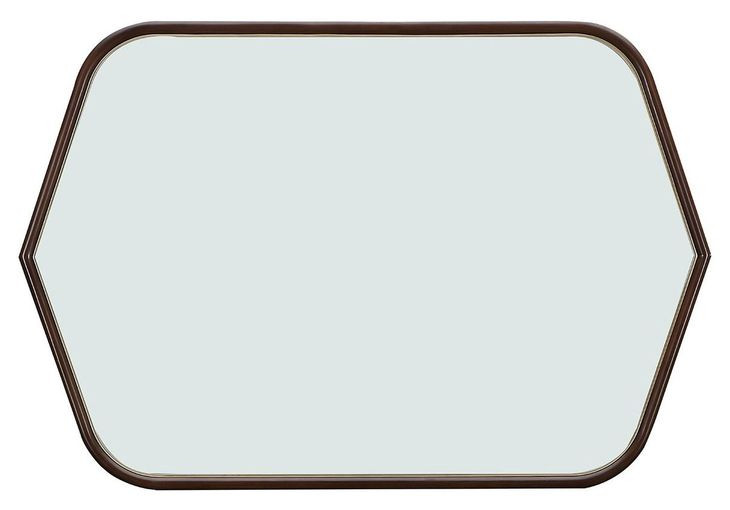 Houston Walnut Hexagon Wall Mirror