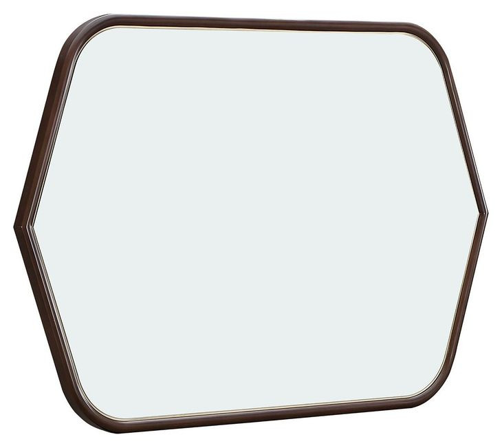 Houston Walnut Hexagon Wall Mirror