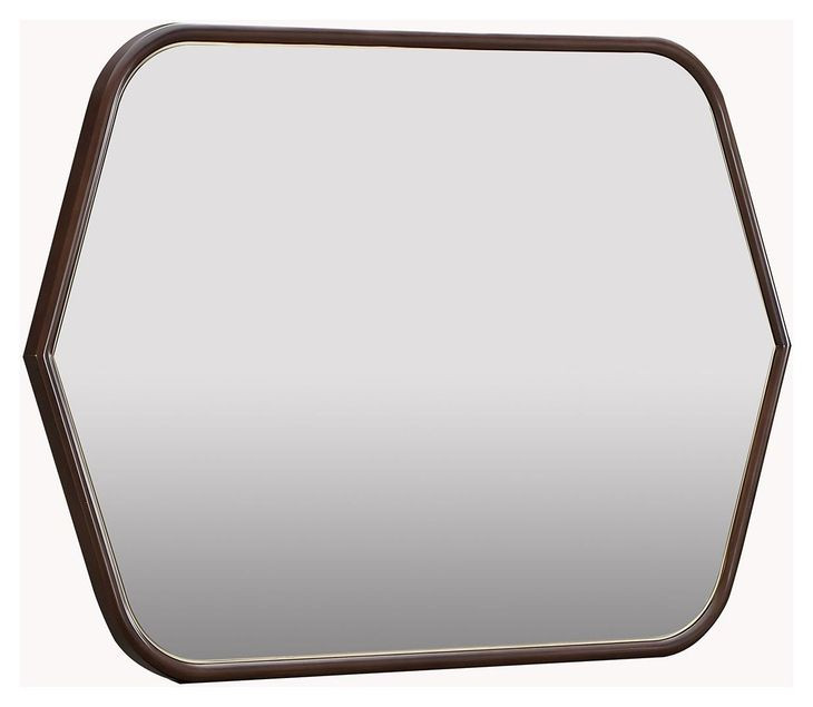 Houston Walnut Hexagon Wall Mirror