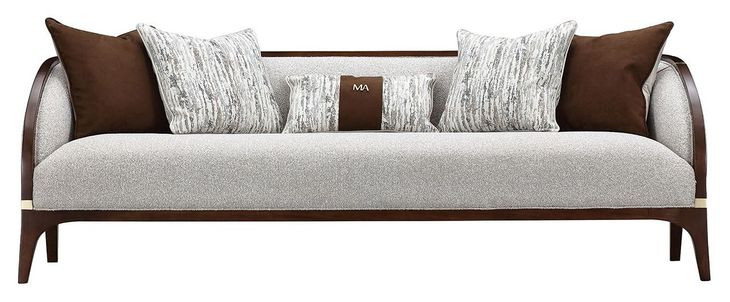 Westhaven Pebble and Walnut 92" Sofa
