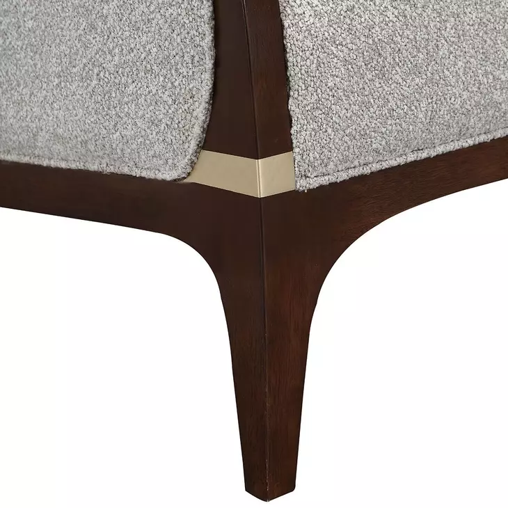 Houston Pebble and Walnut 92" Sofa