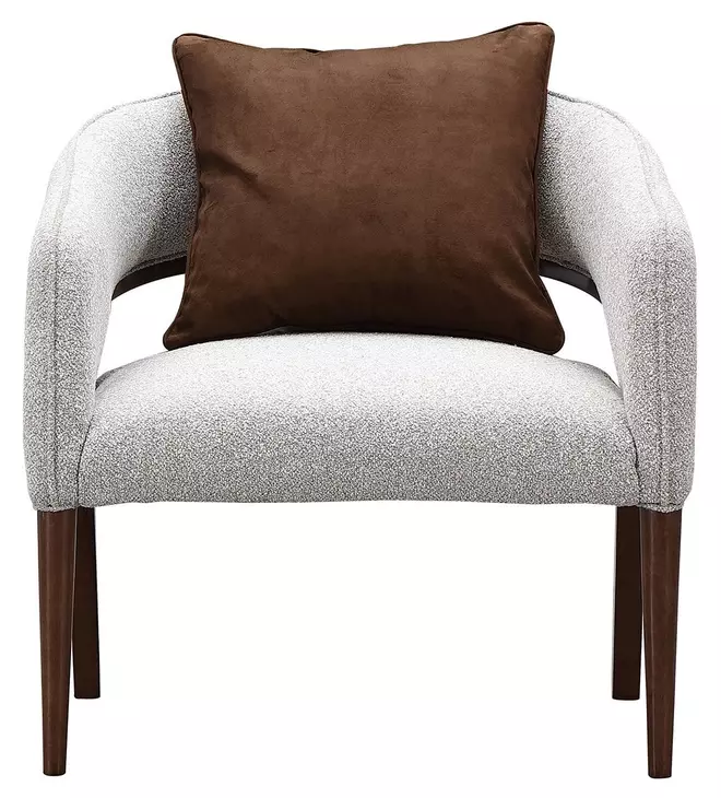 Houston Walnut and Pebble Accent Chair