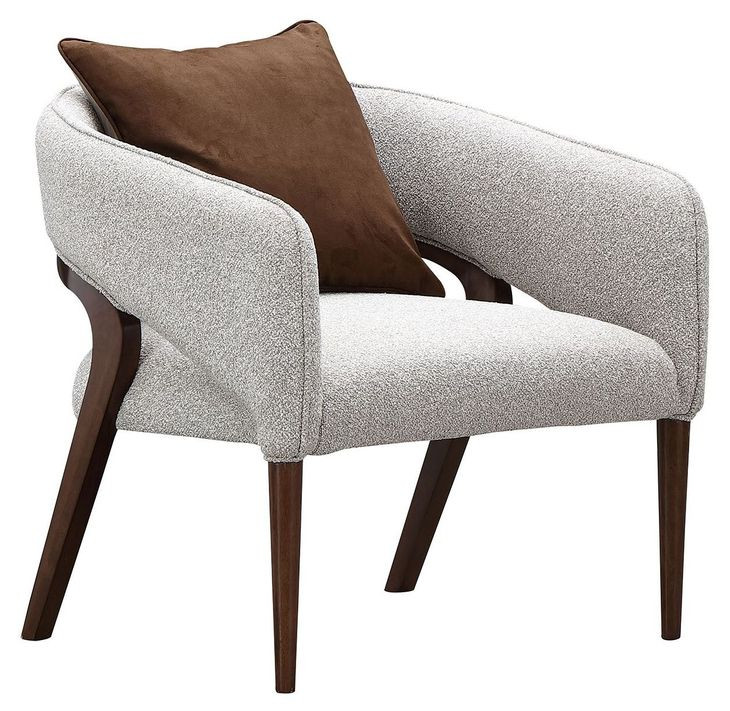 Westhaven Walnut and Pebble Accent Chair