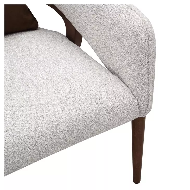 Houston Walnut and Pebble Accent Chair