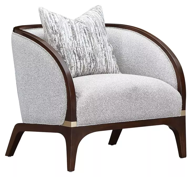 Houston Walnut and Pebble Matching Chair