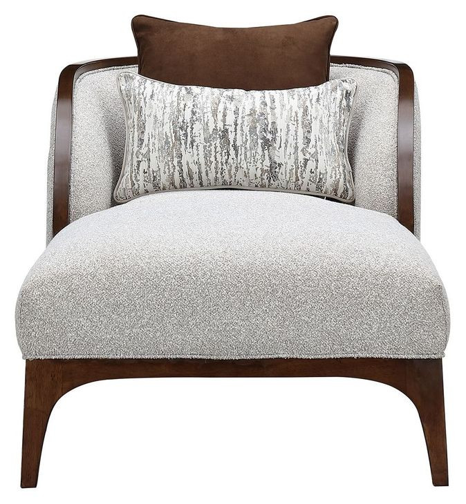 Westhaven Pebble and Walnut Chaise