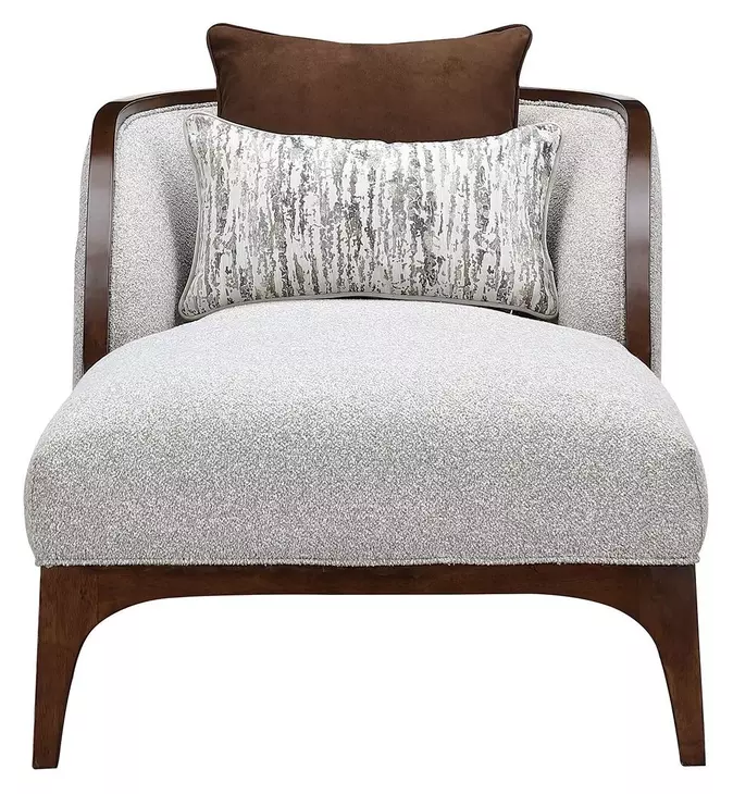 Houston Pebble and Walnut 32" Chaise