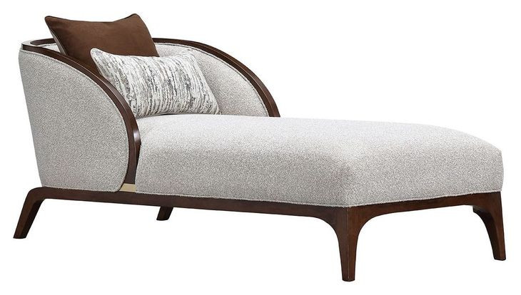 Westhaven Pebble and Walnut Chaise