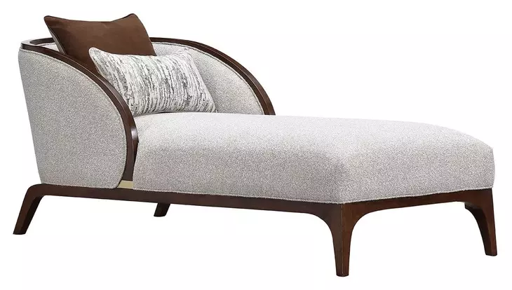 Houston Pebble and Walnut 32" Chaise