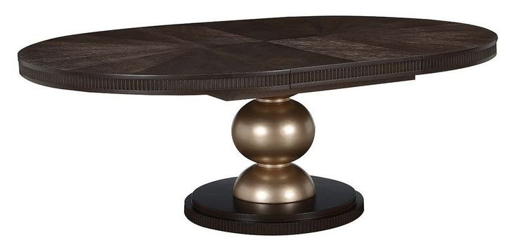 West Kensington Medium Espresso 84" Extendable Oval Dining Table