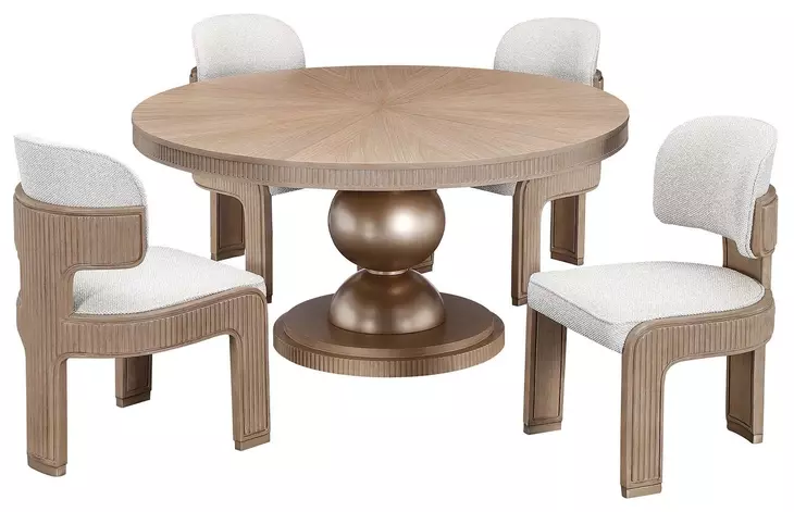 West Kensington Sea Salt Caramel Round Dining Room Set