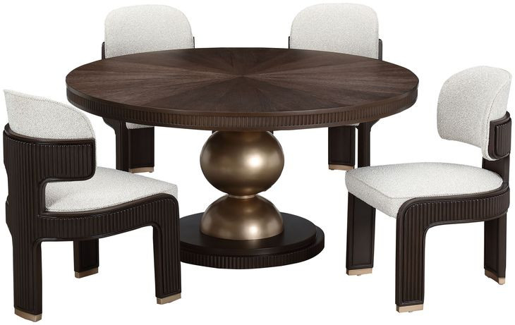 West Kensington Medium Espresso Round Dining Room Set